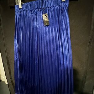Blue Pleated Skirt